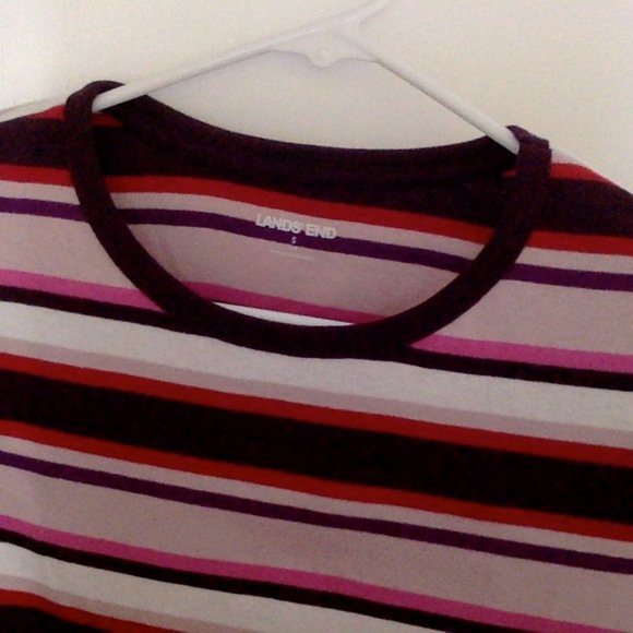 Striped Lands End 100% Cotton Long Sleeve - Picture 2 of 3